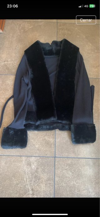 Chaqueta negra mujer con pelo