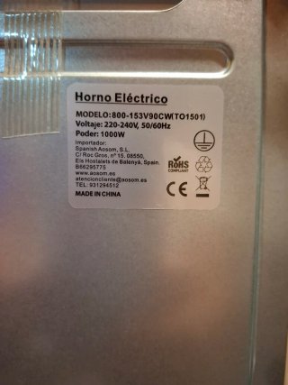 Mini horno eléctrico