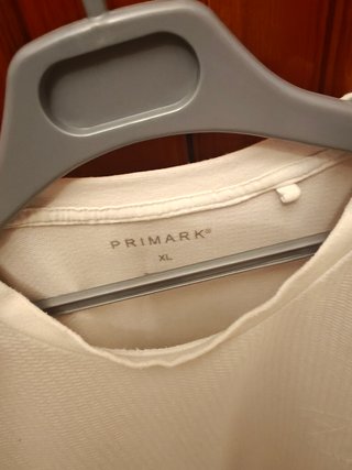 Camiseta Primark XL Blanca/Crema