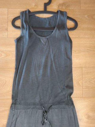 Vestido largo gris