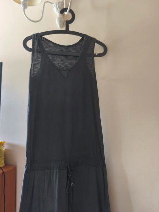 Vestido largo gris