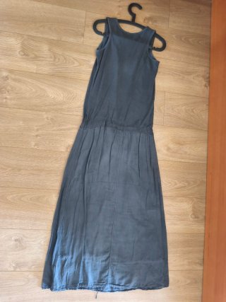 Vestido largo gris