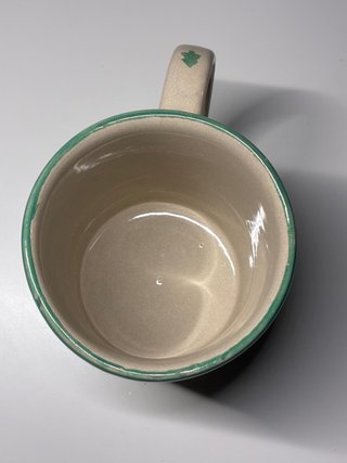 Taza cerámica pintada motivo alpino