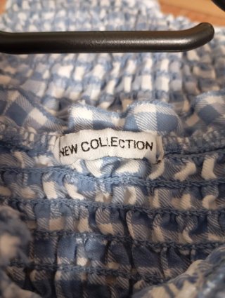 Camisa niña fruncida cuadros azul 12 años