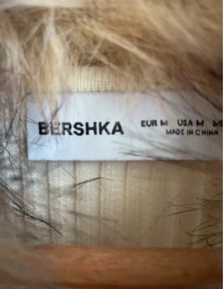 Chaqueta de punto con cuello de pelo