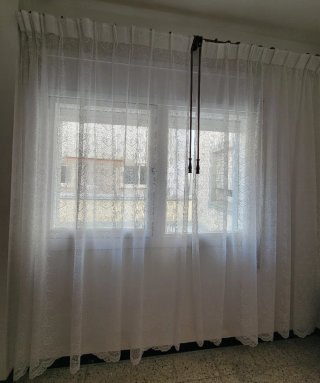 Cortinas blancas de tela