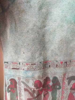 Camiseta Vintage 90s Estampado Egipcio Tie Dye