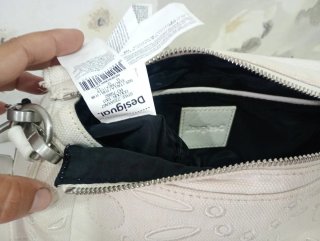 Bolso Desigual Blanco con Tira Multicolor