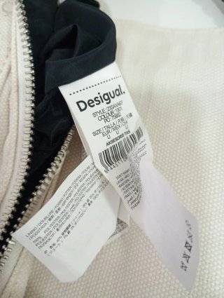 Bolso Desigual Blanco con Tira Multicolor