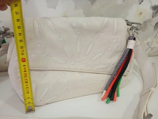 Bolso Desigual Blanco con Tira Multicolor