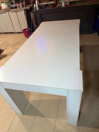Mesa extensible blanca