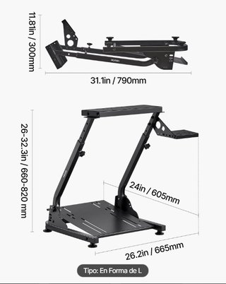 Soporte Volante Vevor Negro