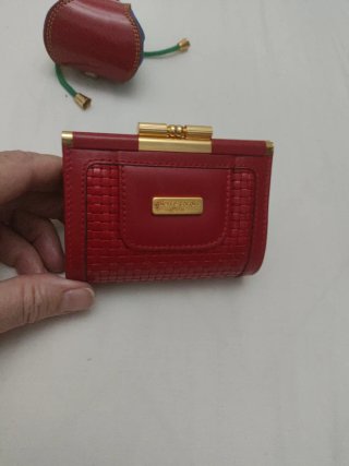 Monedero Piel Pierre Cardin Rojo