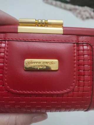 Monedero Piel Pierre Cardin Rojo