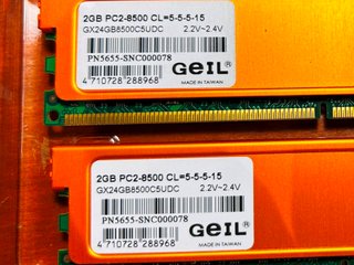 GeIL DDR2 4GB (2x2GB) PC2-8500 1066MHz RAM