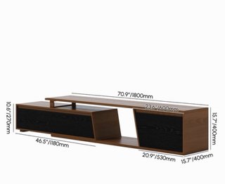 Mueble TV Extensible Reversible Madera y Cristal