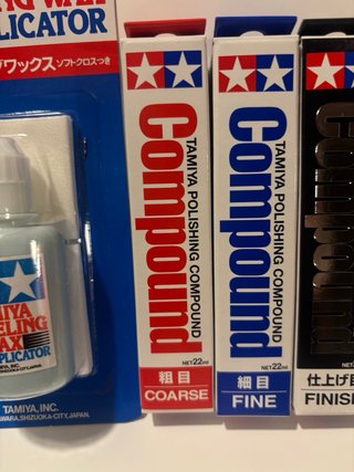 Tamiya set di Modeling Wax + 3 Polishing Compound