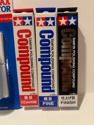 Tamiya set di Modeling Wax + 3 Polishing Compound