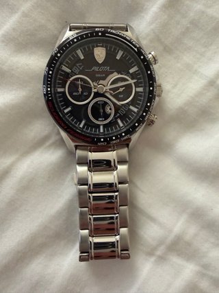 Reloj Ferrari Pilota Cronógrafo Negro Plata