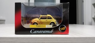 Modellino Cararama Fiat 500 Giallo Fiamme 1:43