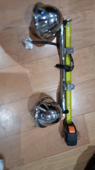 Luces auxiliares moto custom cromadas