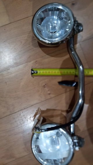Luces auxiliares moto custom cromadas