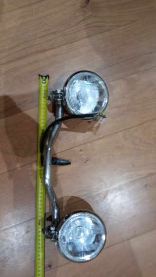 Luces auxiliares moto custom cromadas