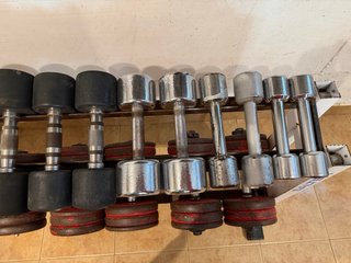 Soporte Mancuernas + Mancuernas