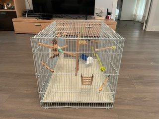 Jaula grande para periquitos, canarios o loros