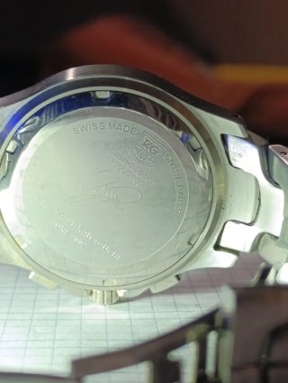 TAG Heuer Link Cronógrafo Reloj Azul Plata