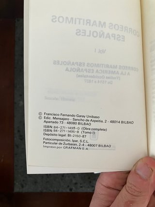 Correos Marítimos Españoles Vol. I y II