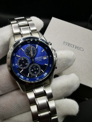 Reloj Seiko Spirit Chronograph Esfera Azul