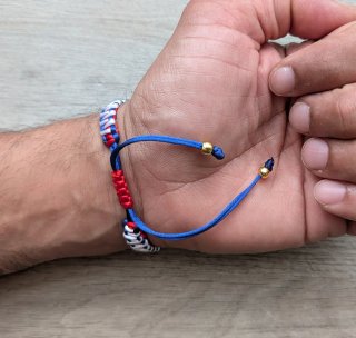 Pulsera Atlético de Madrid Roja, Blanca y Azul
