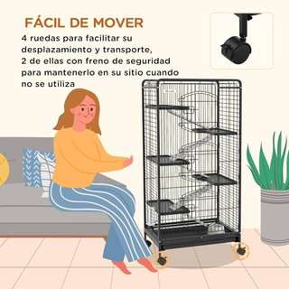 Jaula para hurones con ruedas