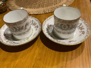 2 Tazas Café Demitasse Antiguas Limoges