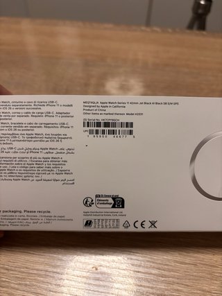 Apple Watch Series 11 GPS 42mm Negro/Gris