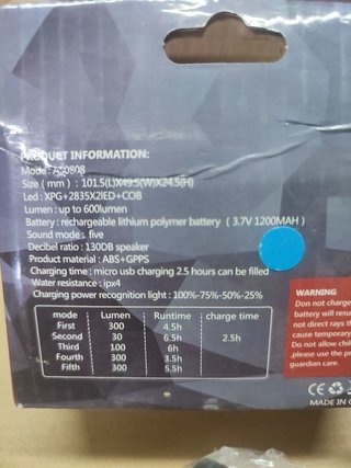Luz bici AS-0808 con ciclocomputador y claxon