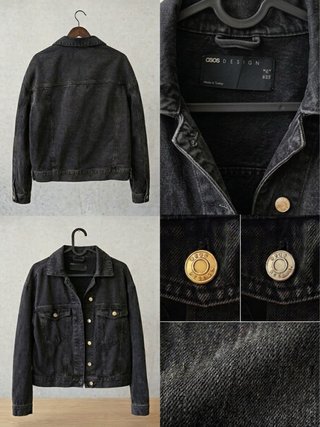 Chaqueta vaquera ASOS DESIGN Negra (talla S/36)