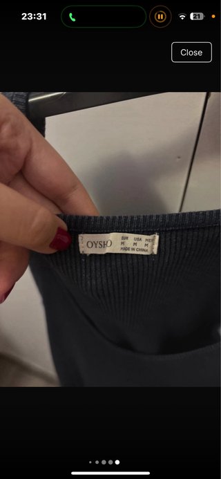 Camiseta sin mangas OYSHO gris