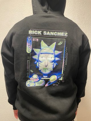 Sudadera Rick and Morty Negra