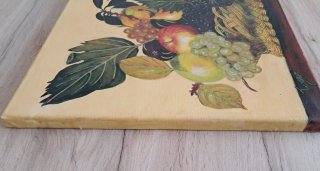 Cuadro lienzo cesto frutas