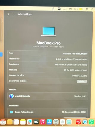 MacBook Pro 13” 2019 i7 16GB RAM 512GB SSD