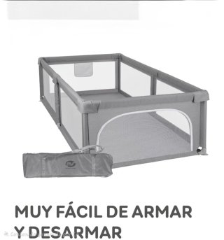 Parque infantil plegable gris