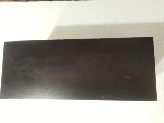 Caja archivadora de madera barnizada con portafoto