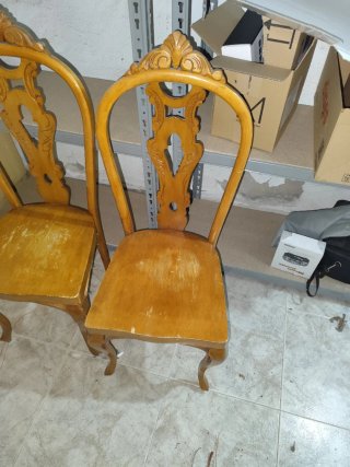 Colección 5 Sillas Madera Vintage