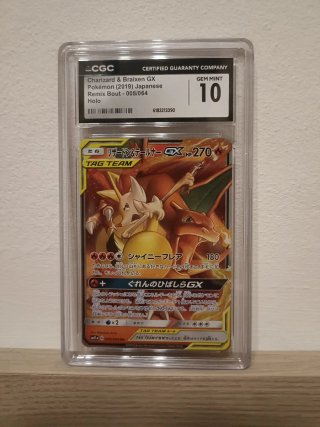 Charizard & Braixen GX CGC 10 Carta Pokémon