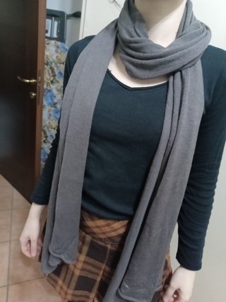 Sciarpa in Cashmere Tortora