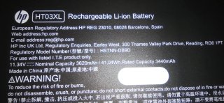 Batería HP HT03XL Li-ion 3440mAh