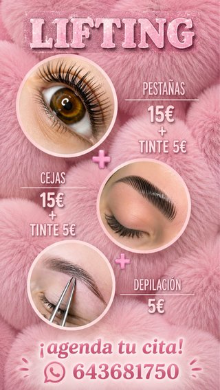 Lifting de pestañas y cejas a domicilio