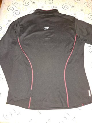 Conjunto running mujer Kalenji negro/rosa